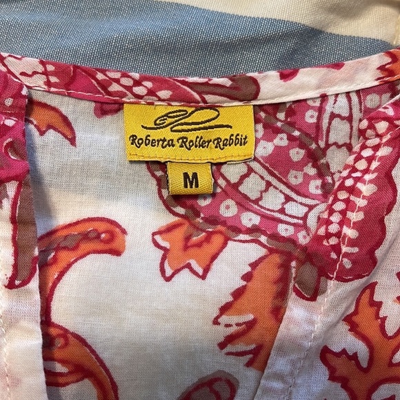 SOLD ON EBAY Roberta Roller Rabbit Amanda Kurta Orange size Medium - Picture 5 of 7